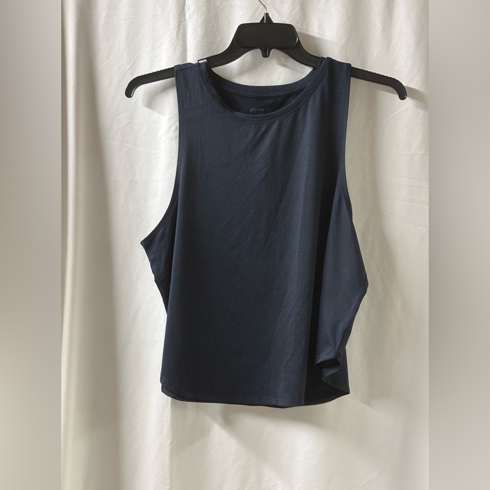 Jockey Womens XL Navy Blue Activewear Tank Top Sleeveless Crew Neck RN 50369